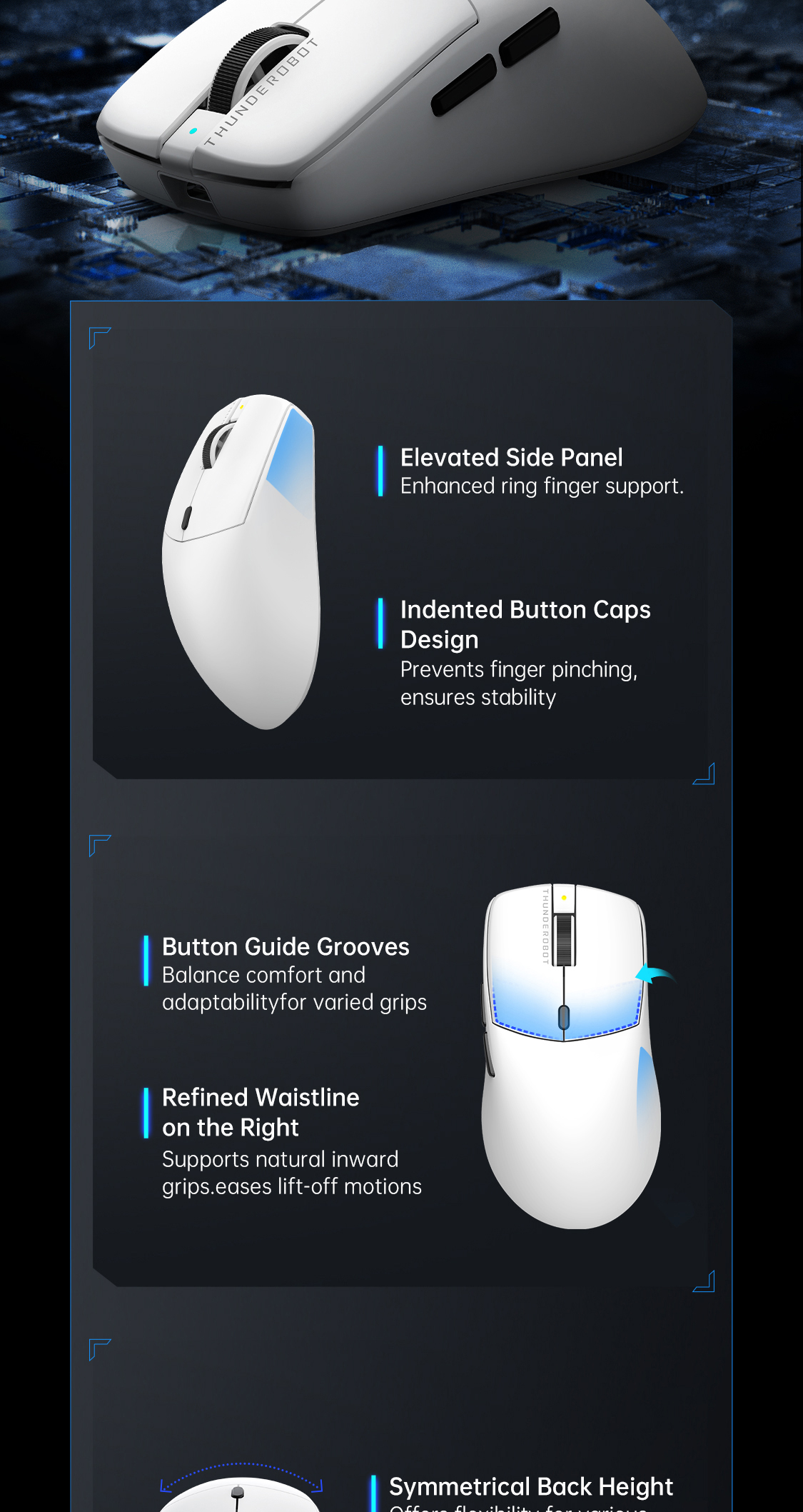 Thunderobot ML6 Pro SE Edition Tri-Mode Gaming Mouse PAW3311 1000Hz ...