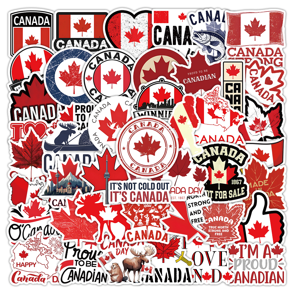 52pcs City Landmark Canada Sticker Waterproof Decorative Laptop Luggage ...
