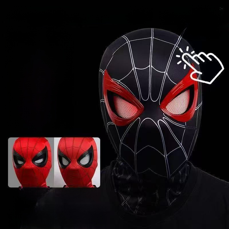 MARVEL Spider-Man LED Mask with Moving Eyes - Adult Cosplay Costume ...