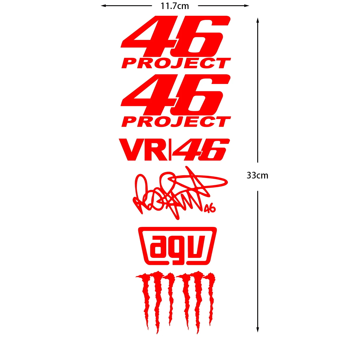 46 Racing Driver Rossi Sticker Motorcycle Body Decoration Modification ...