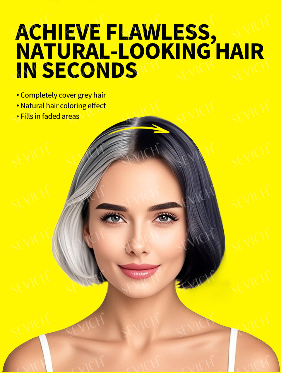 SEVICH Waterproof Hair Color Stick Wth Toothed Comb Cover Gray Hair ...