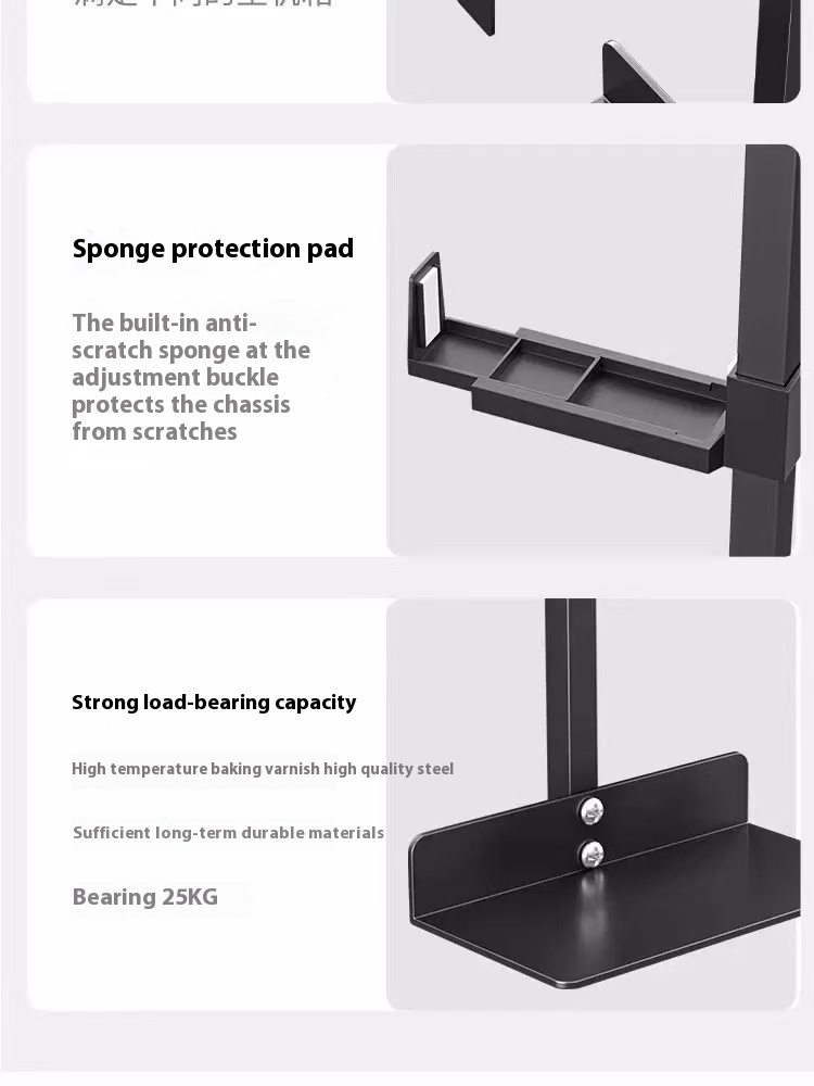 Adjustable Computer Mainframe Hanger Host Box Bracket PC Case Holder ...