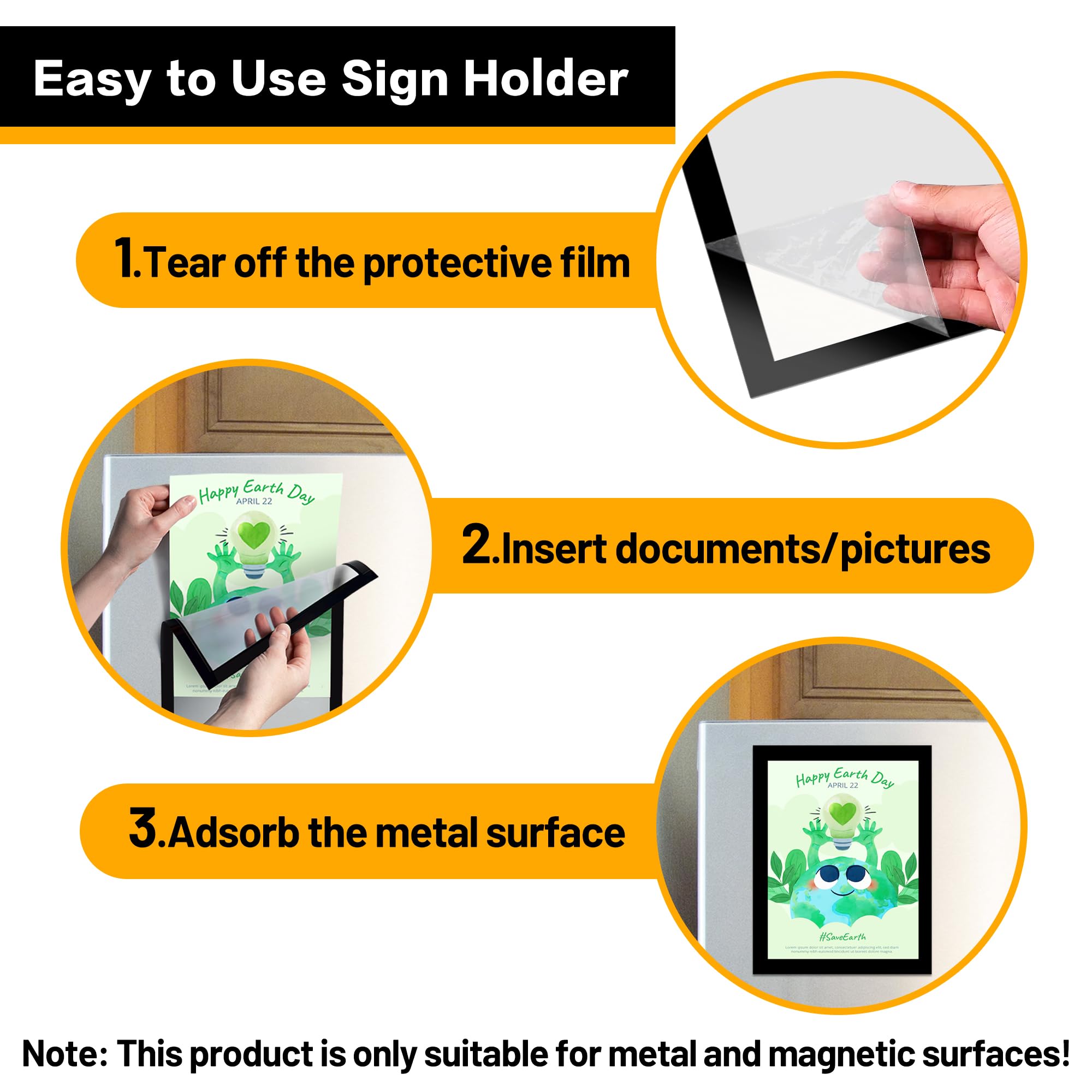 A4/A3/4R/6R Magnetic Picture Frame Wall Decoration For Living Room ...