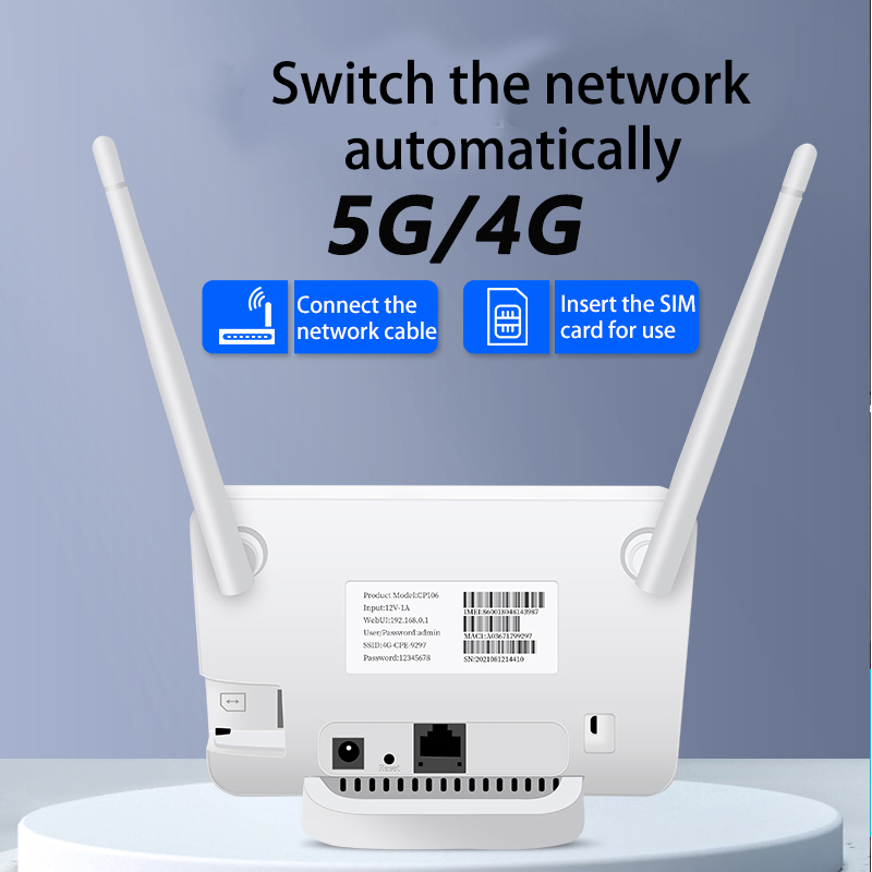 WiFi Router SIM Card Modem 4G/5G Network Router 2.4G Dual Band Gigabit ...