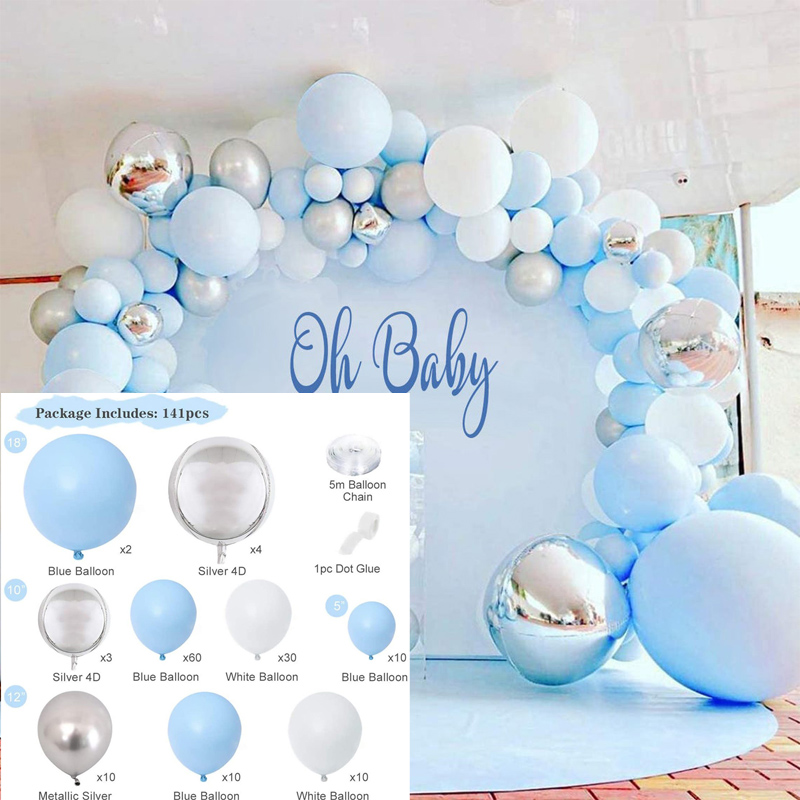 Gender Reveal Party Set Baby Bath Boy Decoration Boy Birthday Blue ...