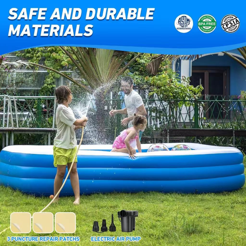 【YP】Inflatable Swimming Pool for Kids 3 Layers Thicken Swimming Pool ...