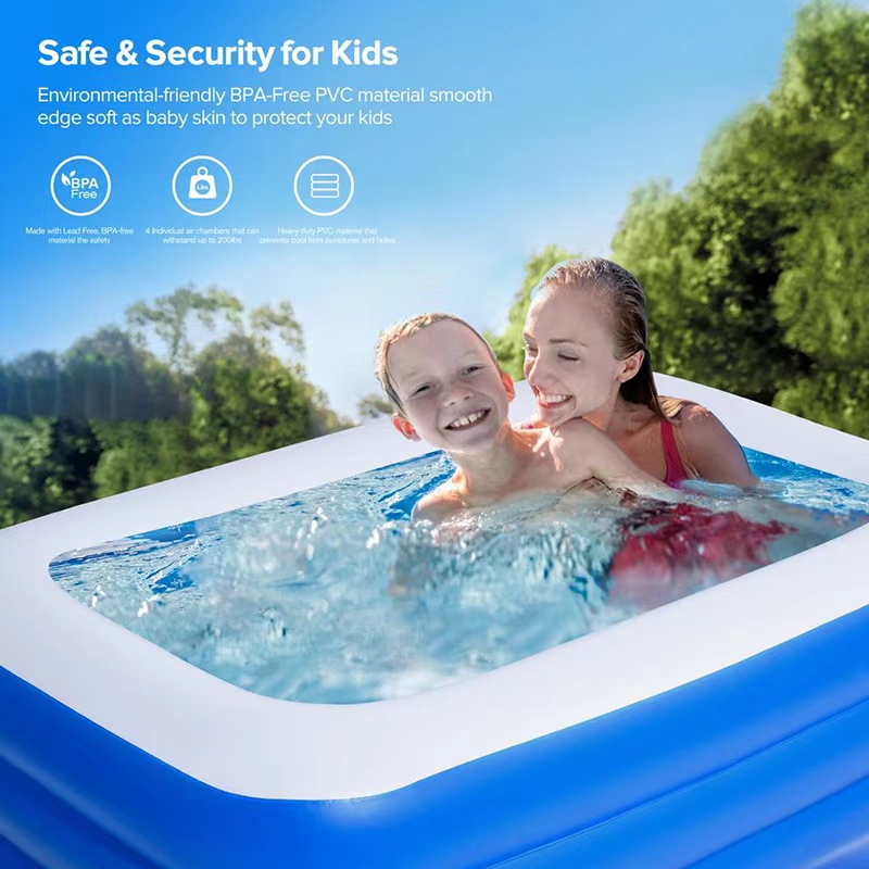 【YP】Inflatable Swimming Pool for Kids 3 Layers Thicken Swimming Pool ...