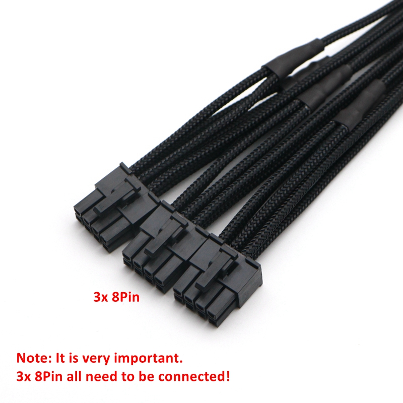 12VHPWR 12+4Pin to 3pcs 8Pin 5.0 Series Modular Power Supply Cable for ...
