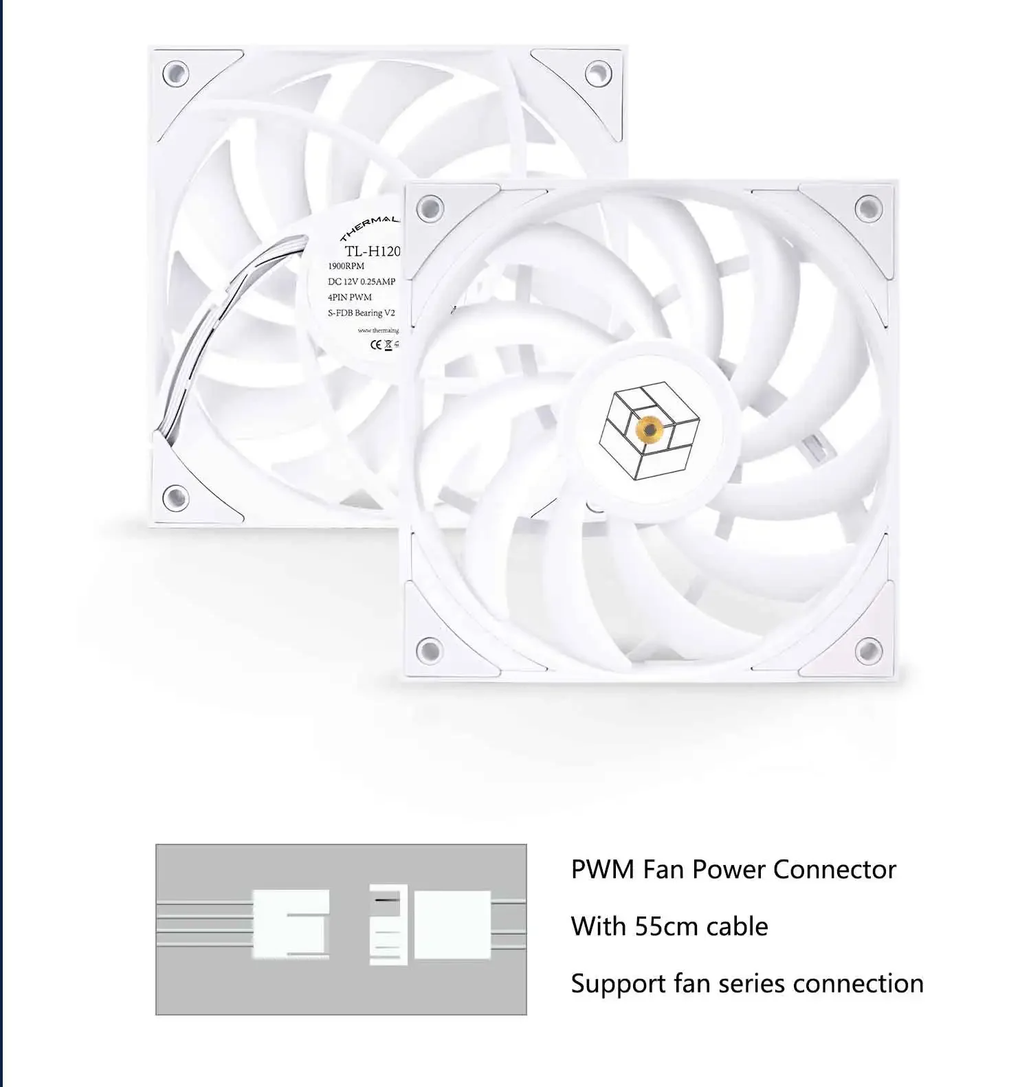 Thermalright TL-H12015W-S White ARGB Case Fan 120mm Cooling Fan 15mm - View #6