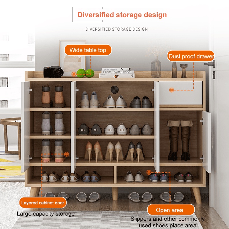 EXINHOME Shoe cabinet home door simple modern entry living room simple ...