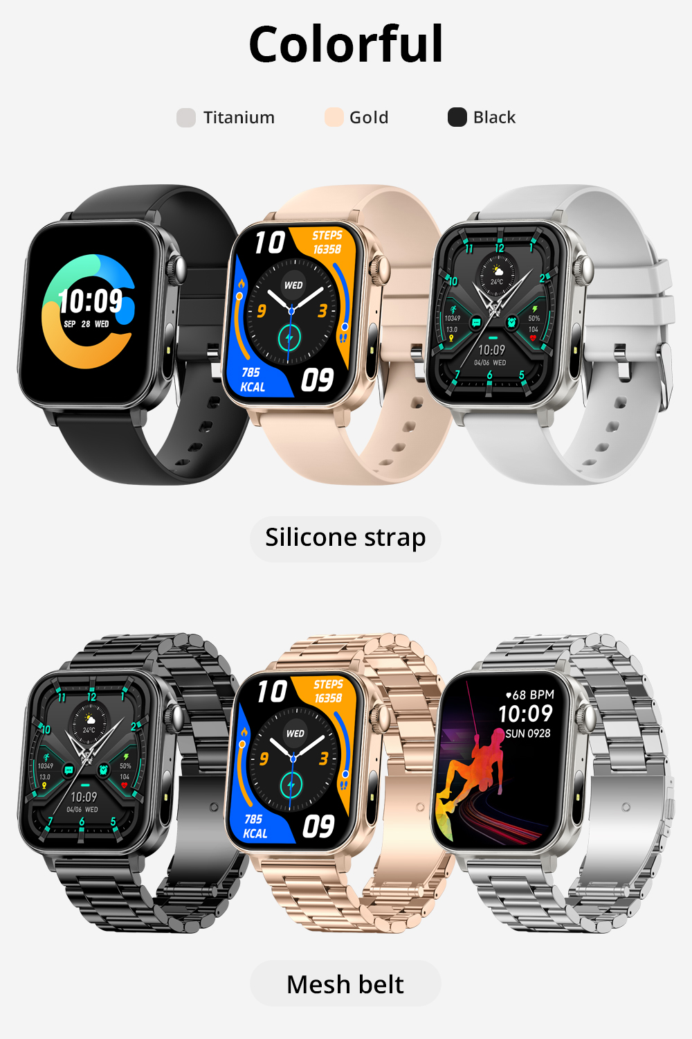 COLMI P80 Smart Watch Health Monitoring Bluetooth call Smartwatch for ...
