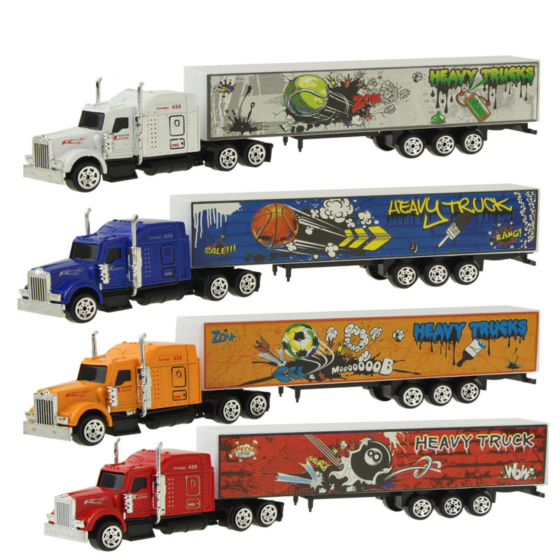 Mini Diecast Alloy Tanker Car Model Toy Engineering Vehicle Container ...