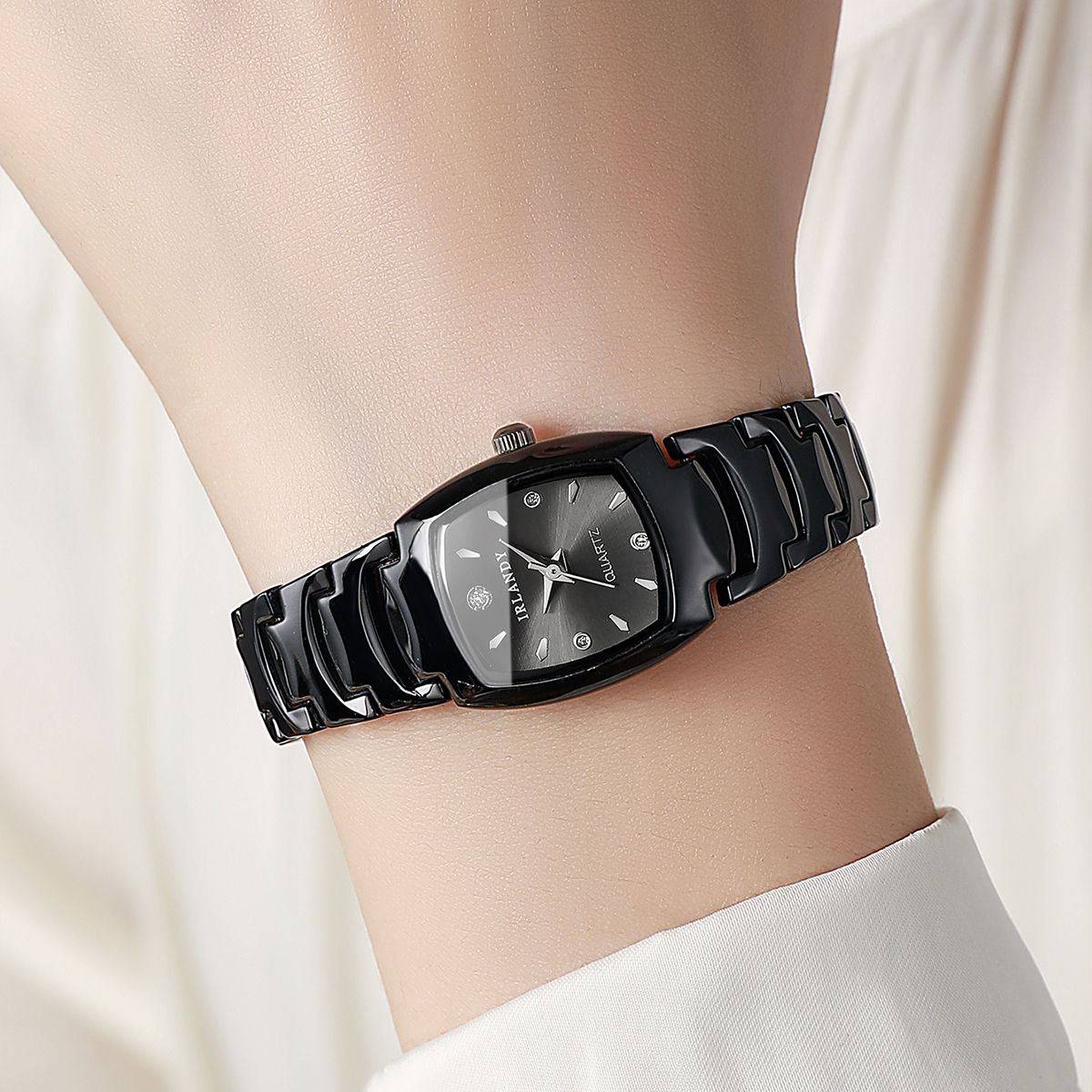 New Rose Stainless Steel Quartz Movement Square Watches