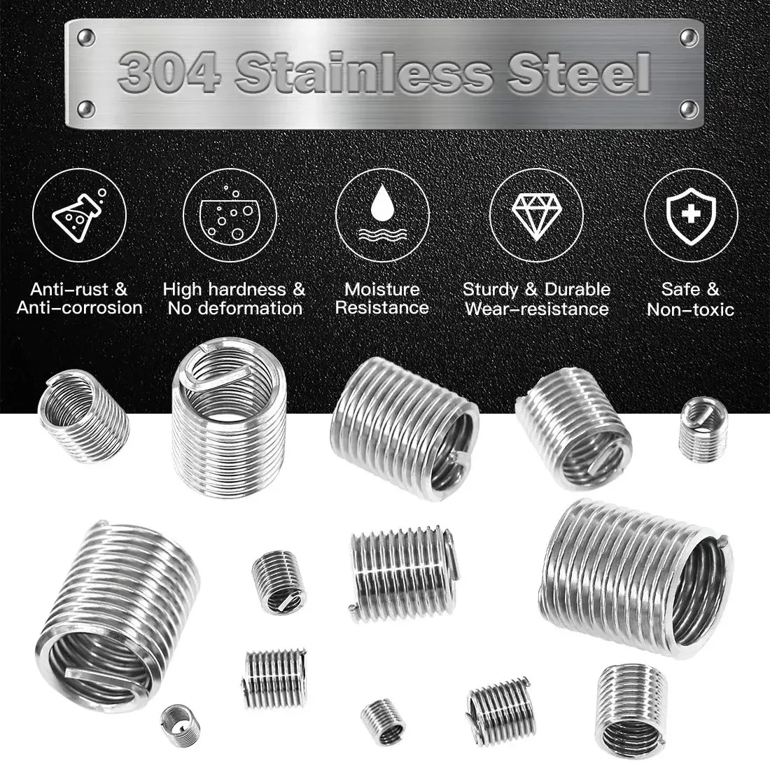 Electrapick Stainless Steel Helical Thread Insert Repair Kit (M3-M12 ...