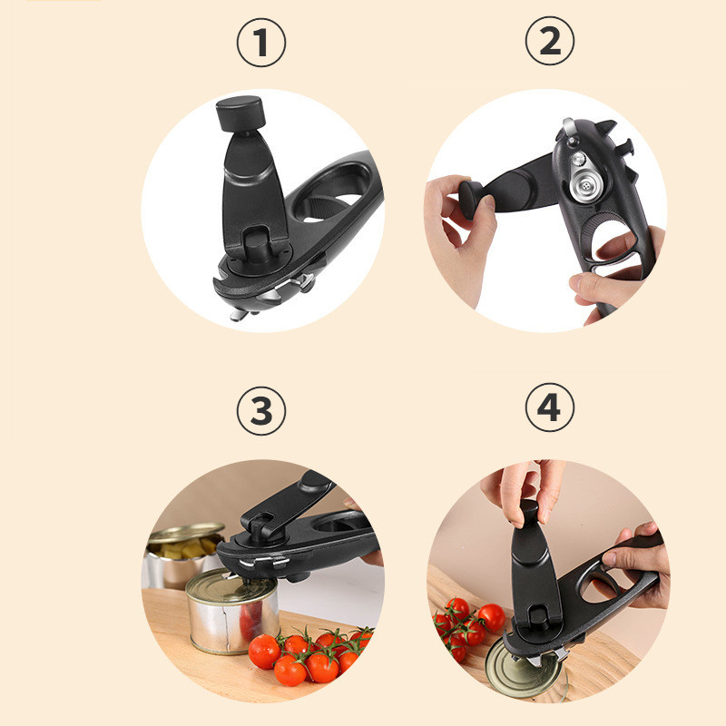 8 in 1 stainless steel multi-function tool portable kitchen manual can ...