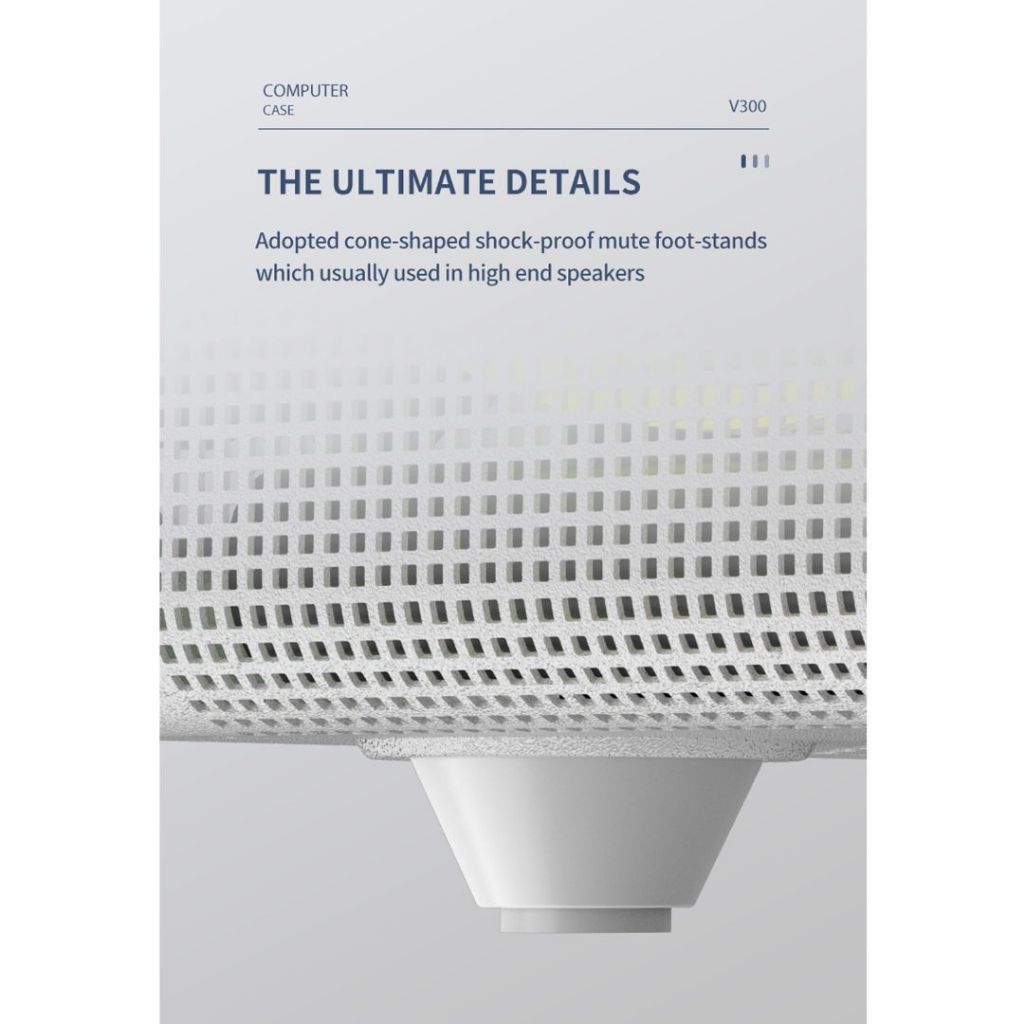 YGT V300 MINI GAMING CASE BLACK WHITE MICRO-ATX/ITX DESKTOP COMPUTER ...