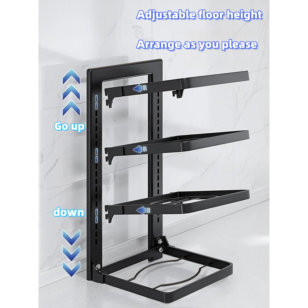 2~8 Layers Kitchen pan organizer Multilayer adjustable kitchenware ...