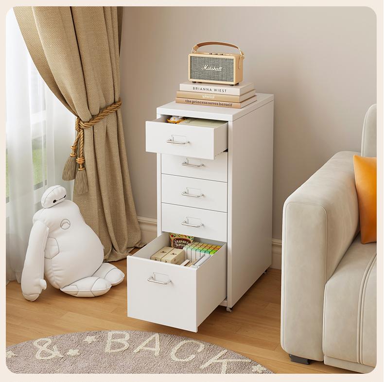 Lockable 5 Layer Wooden Drawer Cabinet Home Office File Drawer Storage ...