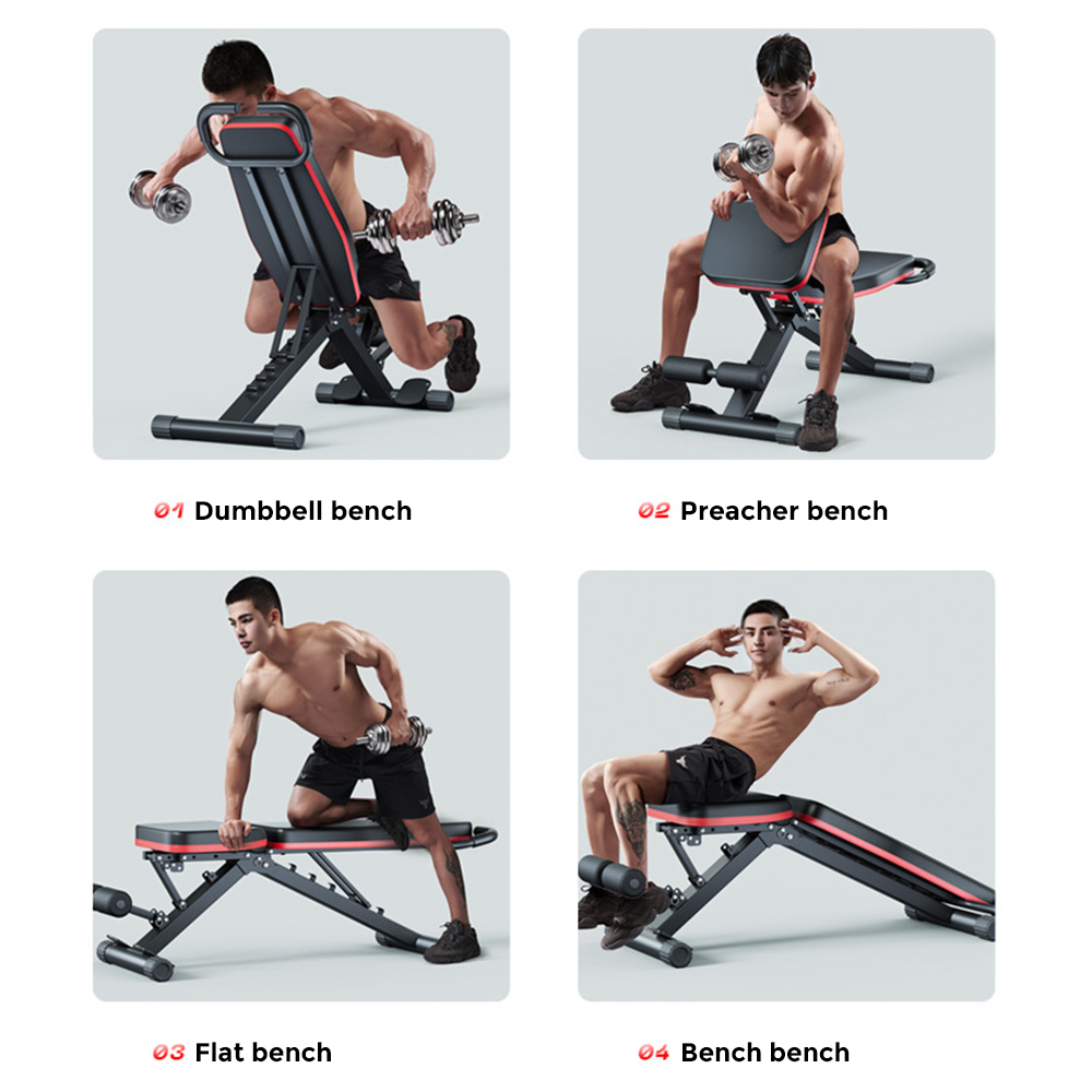 OneTwoFit Fitness Bench Dumbbell Bench Foldable Multifunctional ...