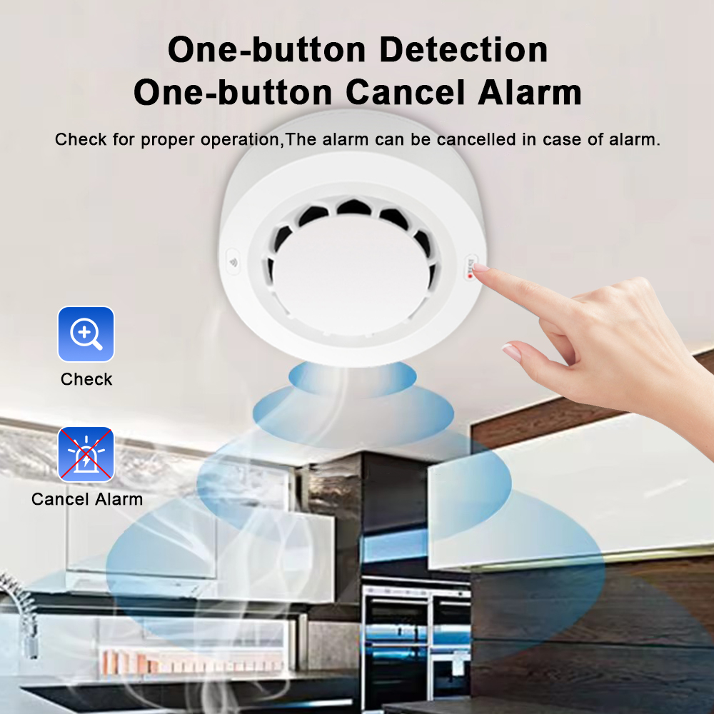 Tuya Wifi Smoke Detector Sensor - Wireless Fire Protection Smart Life ...
