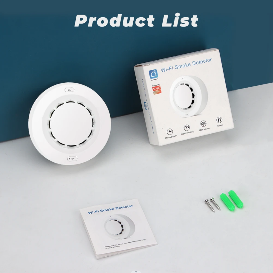 Tuya Wifi Smoke Detector Sensor - Wireless Fire Protection Smart Life ...