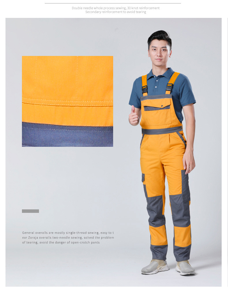Multi Pocket Cargo Bib Overalls Men For Auto Repair Wear-resisatnt ...