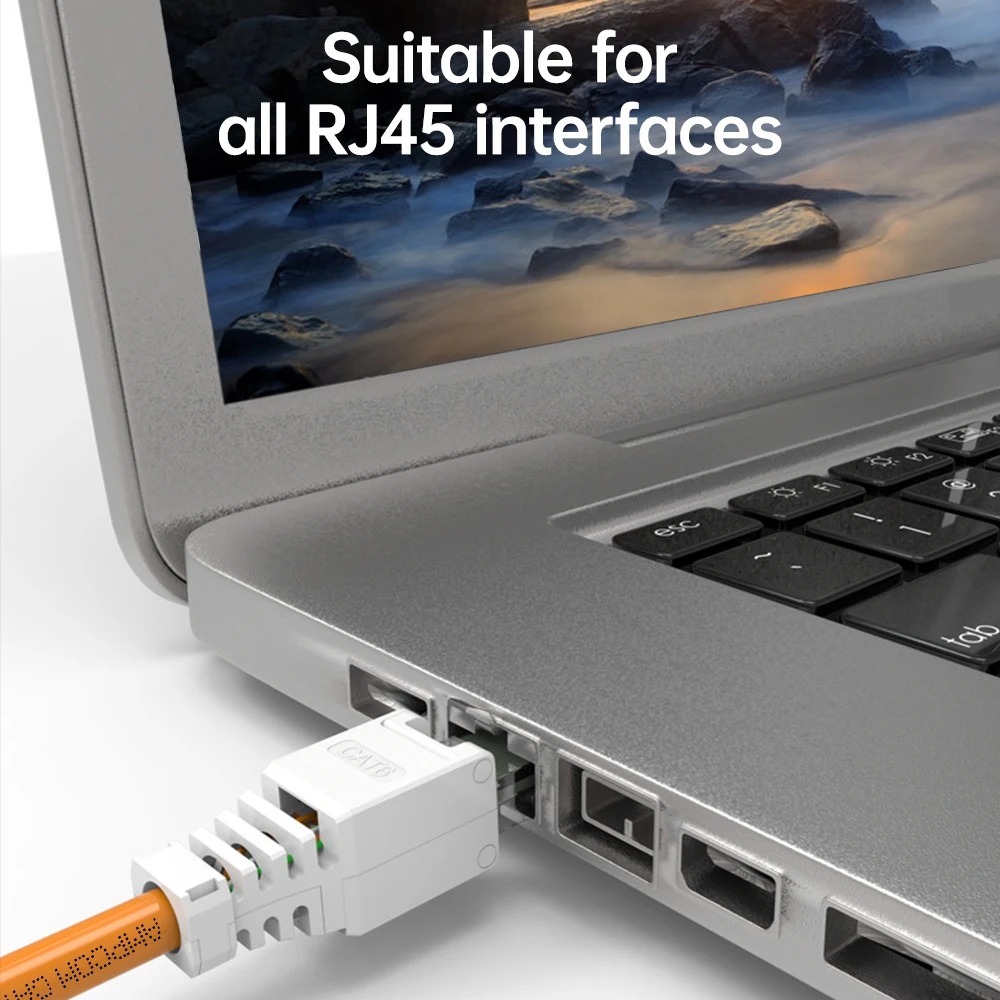Hoolnx Tool Free RJ45 connector, CAT6 Modular Plug No crimp tool ...