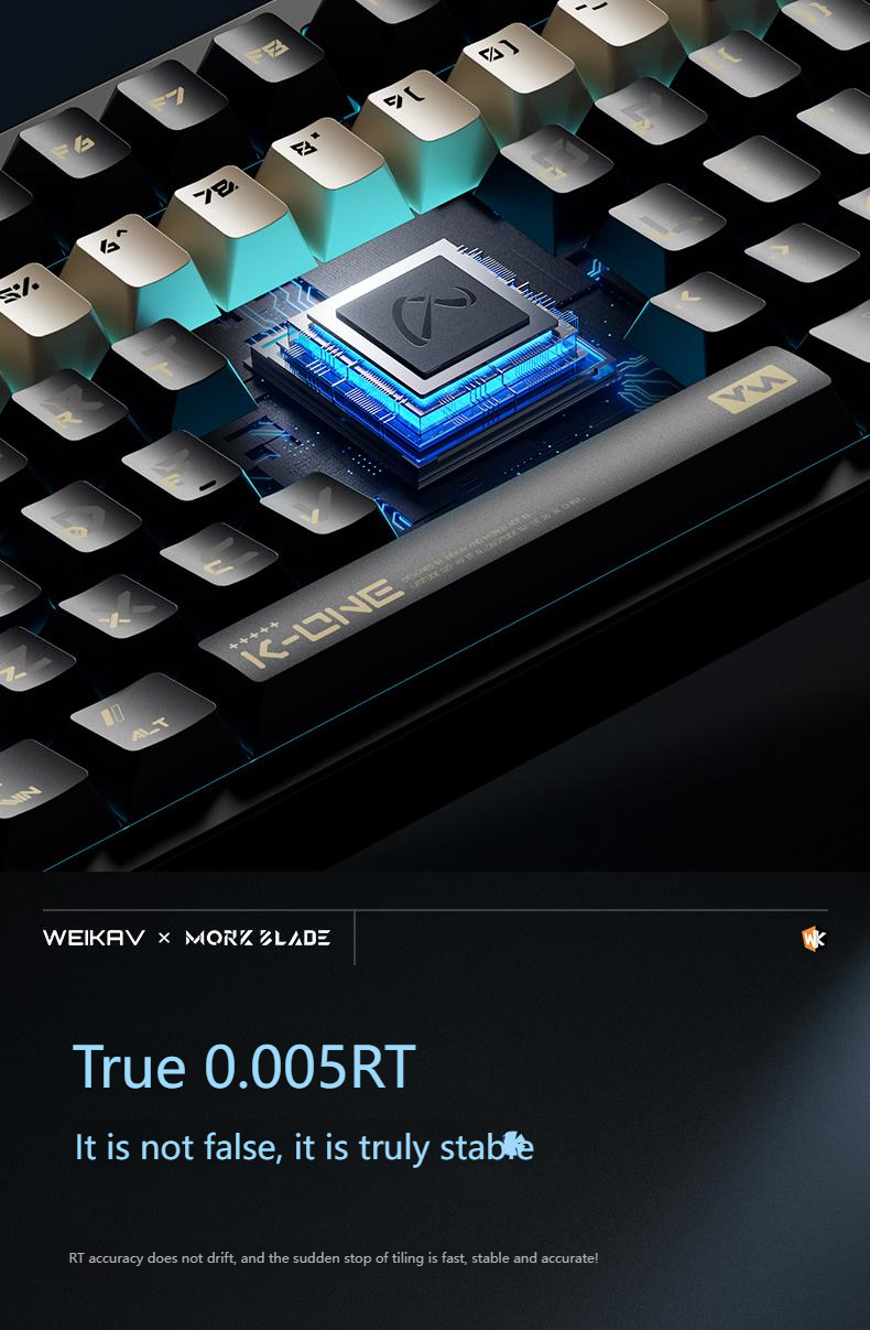 WEIKAV&MORKBLADE K-ONE80 Aluminum Magnetic Wired Keyboard Hot swappable ...