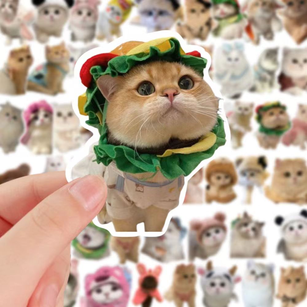 50PCS Cute Pet Cat Stickers – Waterproof Graffiti Stickers for Laptop ...