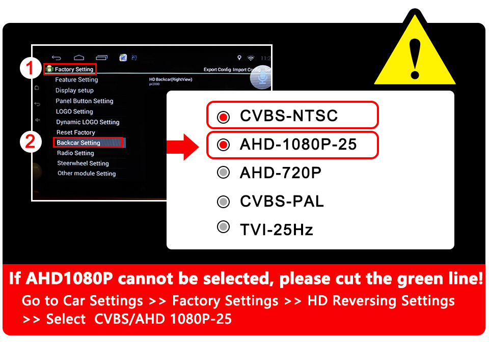 HD AHD 1080P Intelligent Universal Vehicle Track Backup Camera Car Rear ...