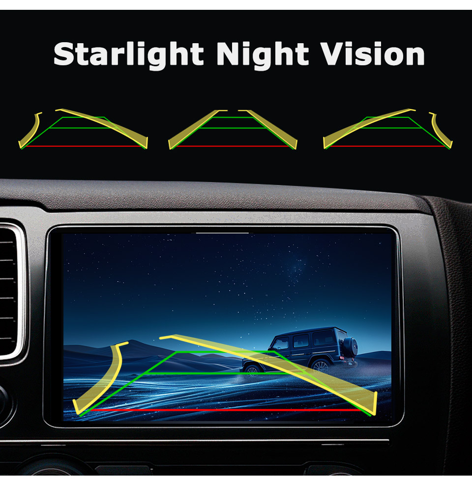 HD AHD 1080P Intelligent Universal Vehicle Track Backup Camera Car Rear ...