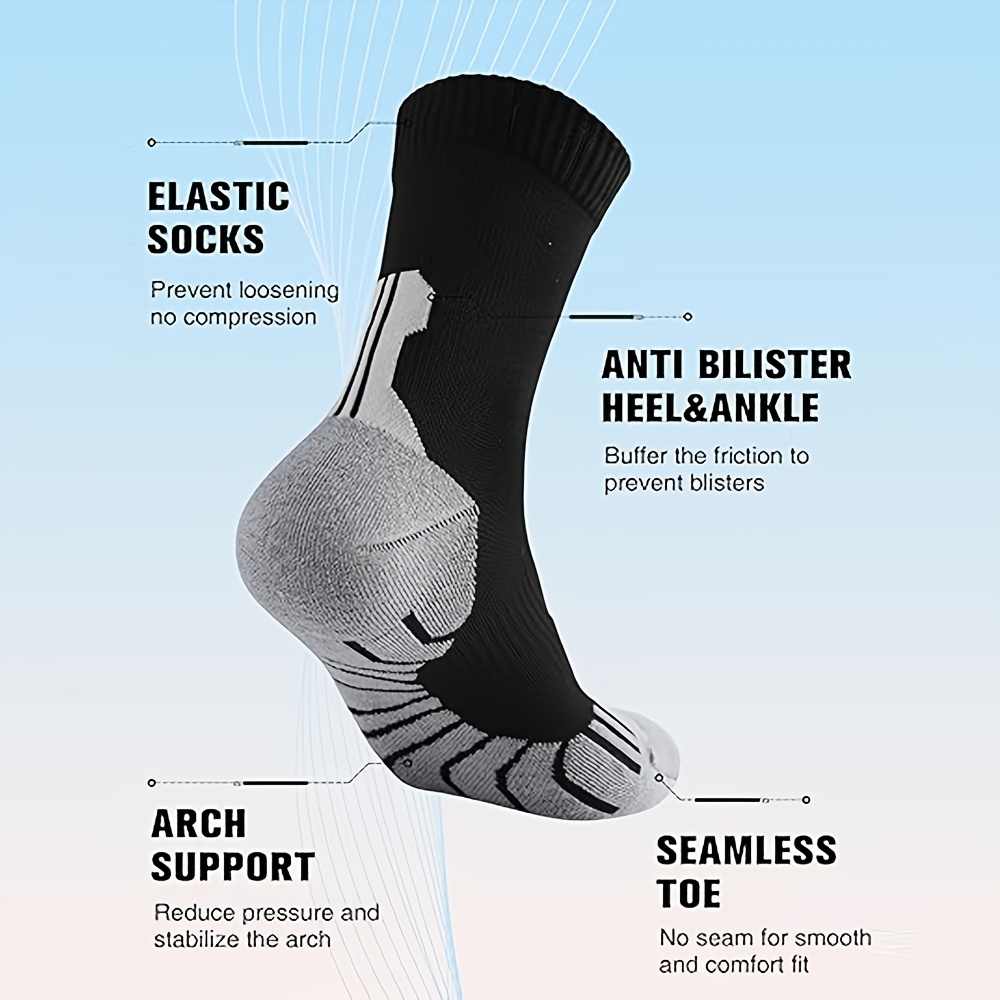 Professional Sports Running Socks Contrasting Stripes Sweat-Absorbent ...