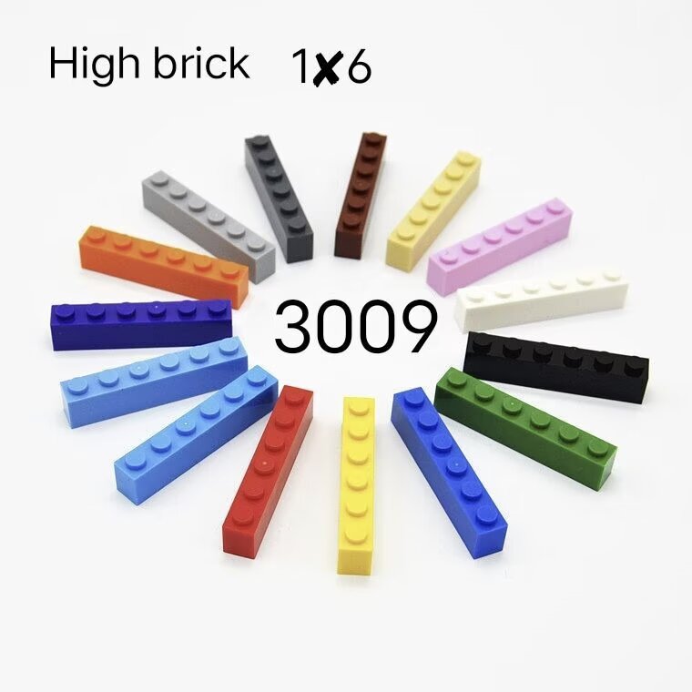MOC Small Particle Assembled Building Blocks 1 x 6 High Brick ...