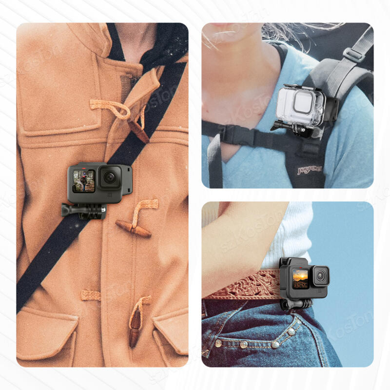 360 Rotation Backpack Clip Clamp Mount for Gopro 12 11 10 9 8 7 6 DJI ...
