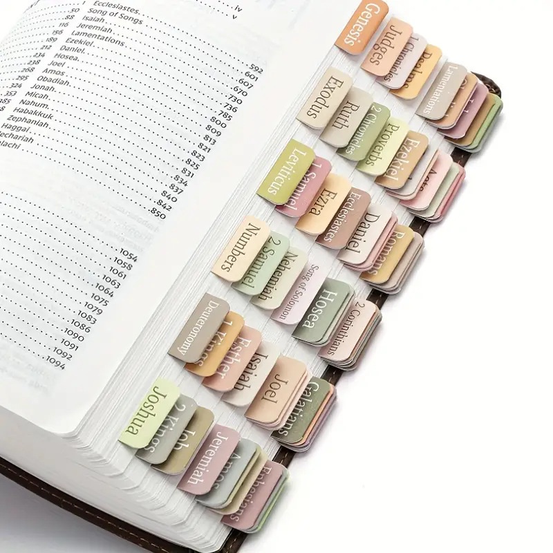 Bible Tabs, 75 Mini Sticker Tabs for Study Bibles, Suitable for Women ...