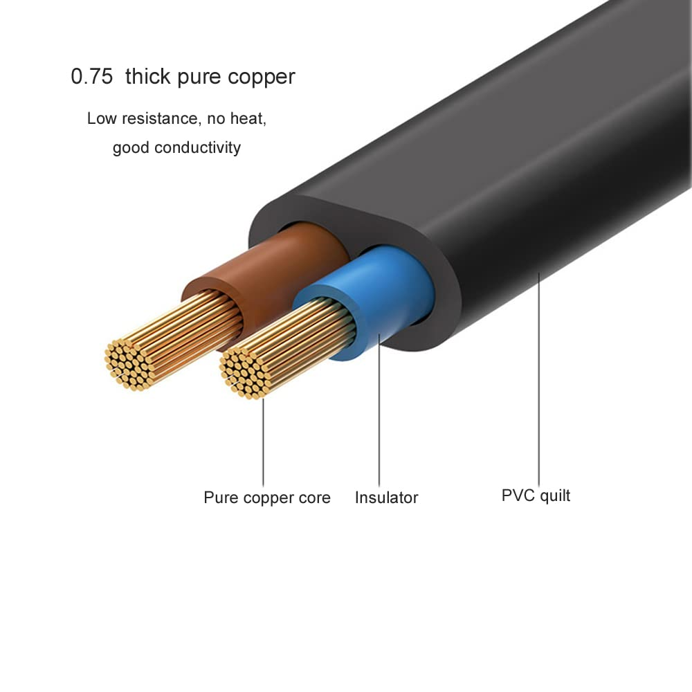 AC Monitor Power Cord Rice Cooker Wire Cable for PC Computer 2 Pin US ...