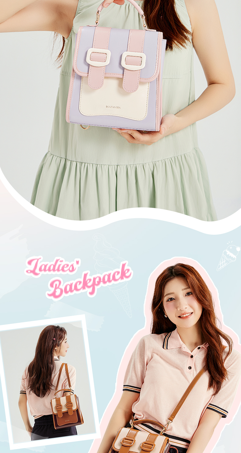 Bostanten Small Backpack for Women, Multiple Color Combinations ...
