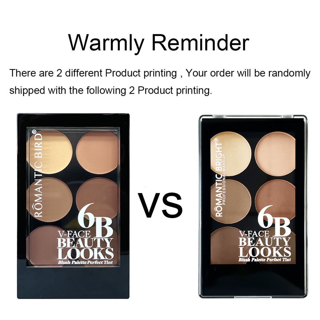 6-Color Matte Contour Powder V-FACE Compact Shadow Powder | Shopee ...