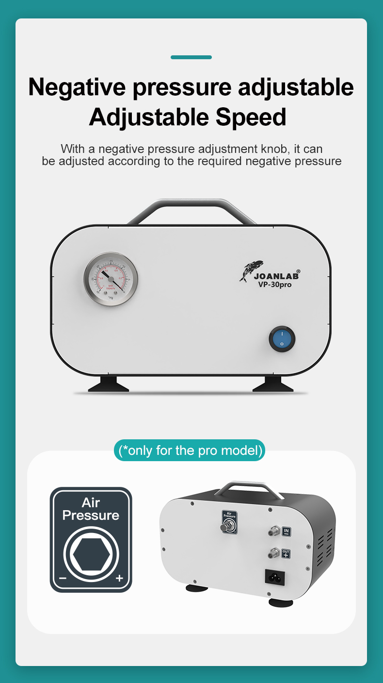 JOANLAB Oil-free Diaphragm Vacuum Pump Laboratory Filter Pump Portable ...