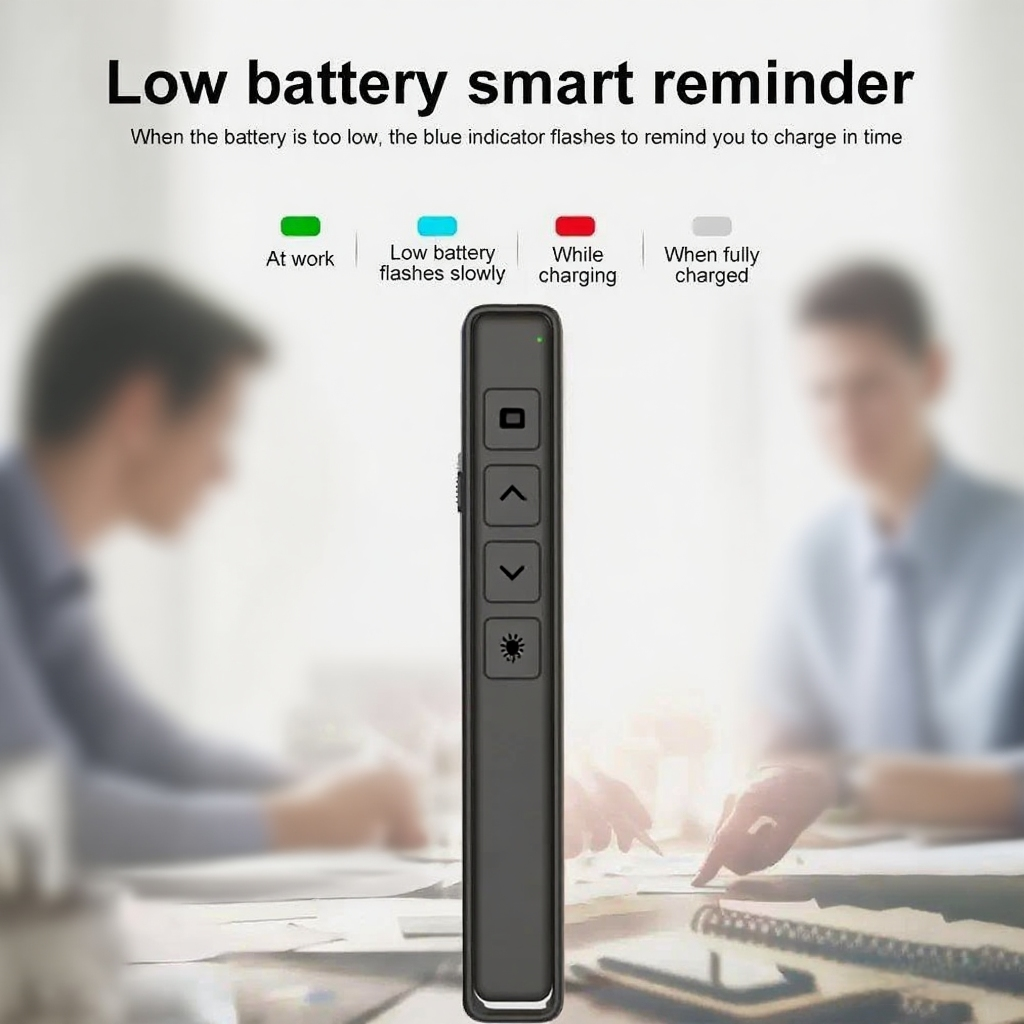2.4GHz PPT Clicker B6 Wireless Presenter Remote PPT USB Rechargeable ...