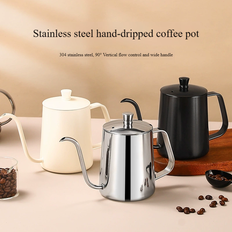 Coffee Pot 304 Stainless Steel Long Narrow Spout Pour Over Kettle ...