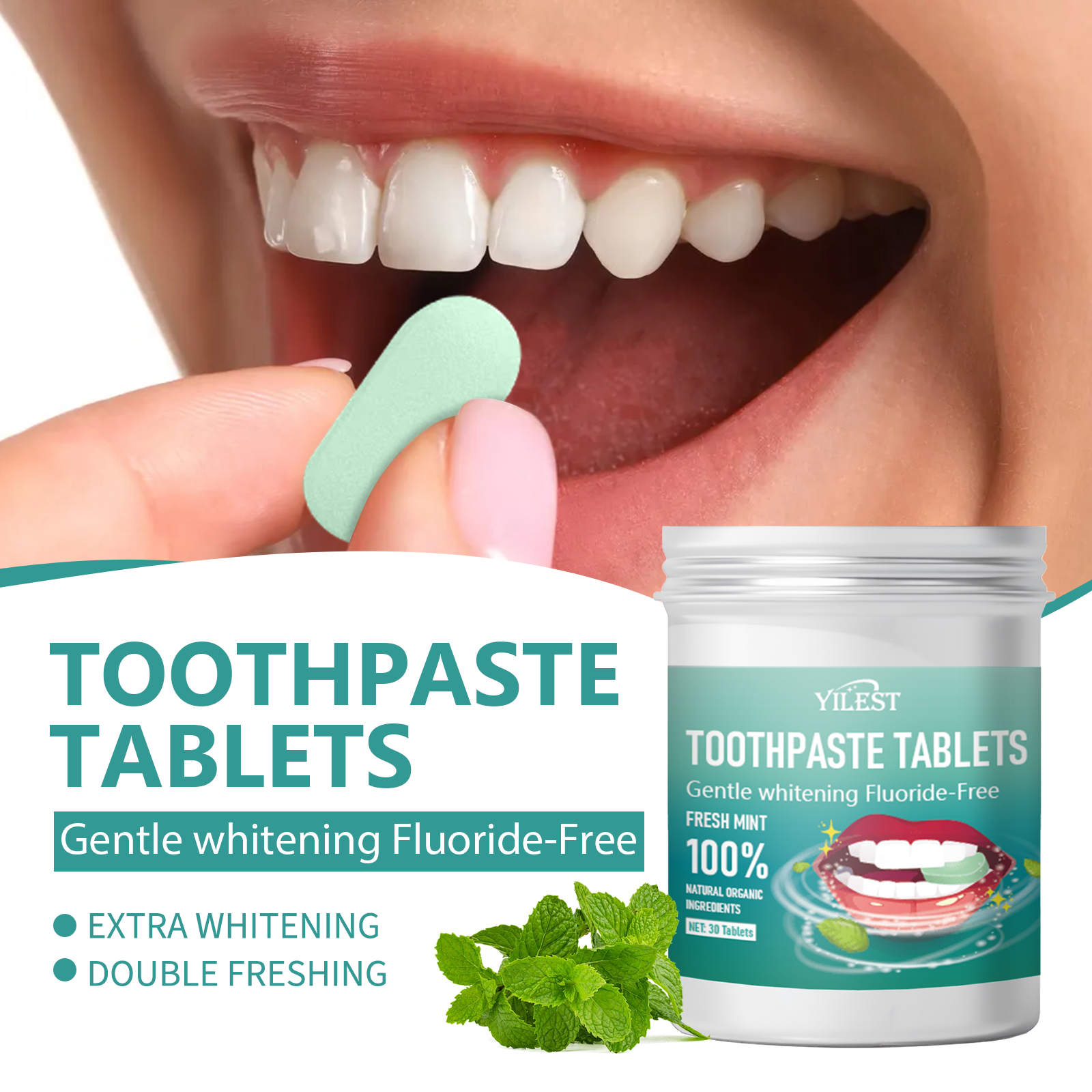 60Pcs SAKURA Chewing Gum Toothpaste Tablets Healthy Oral Care-Instant ...