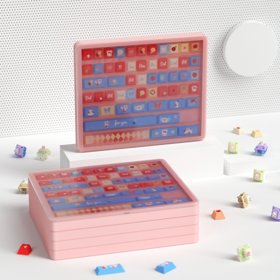 Mechanical Keyboard Keycap Storage Box | Plastic Dustproof Display Case ...