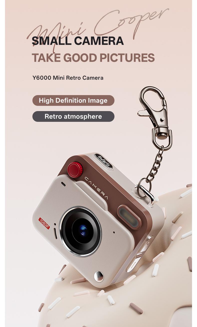 QC Y6000 Retro Mini Small Digital Camera, Student Campus Camera, Photo ...