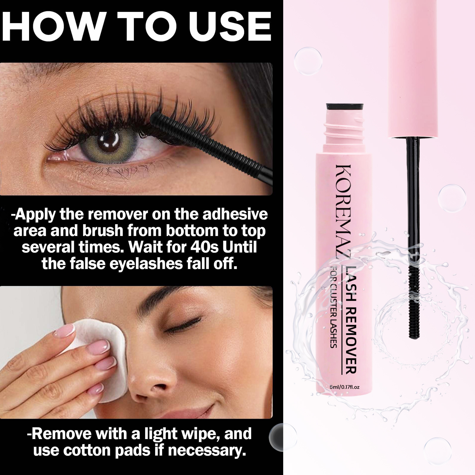 KOREMAZ Eyelash Extensions Glue Remover Pen Eyelash Extensions Remover ...