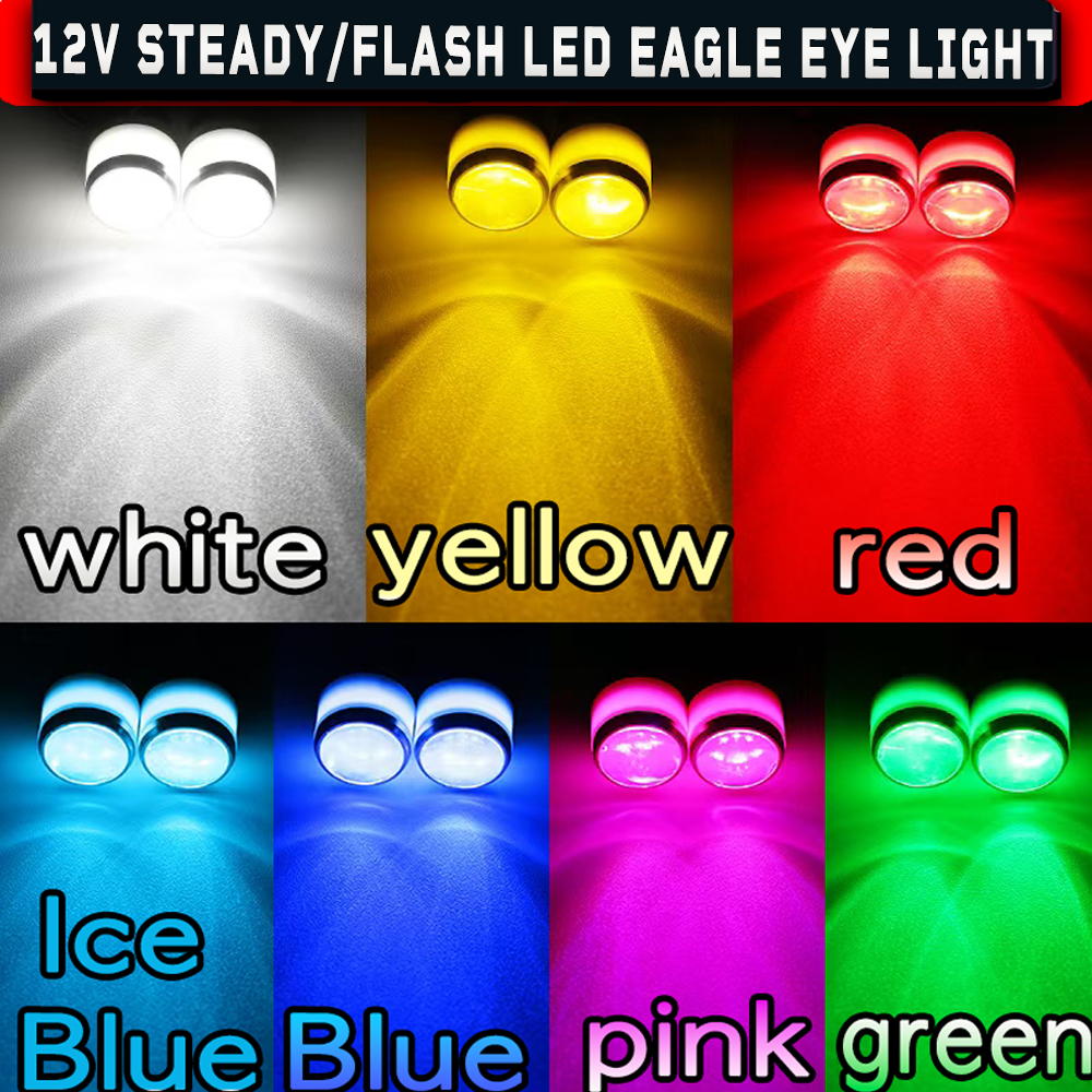 Led Steady Light/FLASH Eagle Eye light A Pair Universal With Alloy Bracket 12V Turn Signal light ...