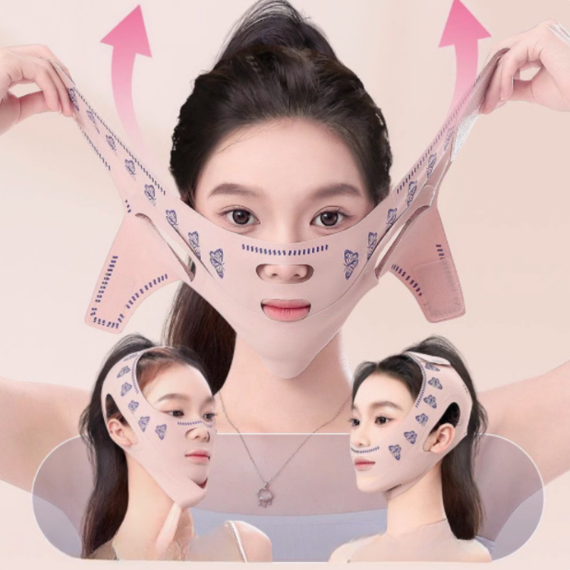 Facial Shaping Bandage Mask for V-Line Lifting - Targets Nasolabial ...