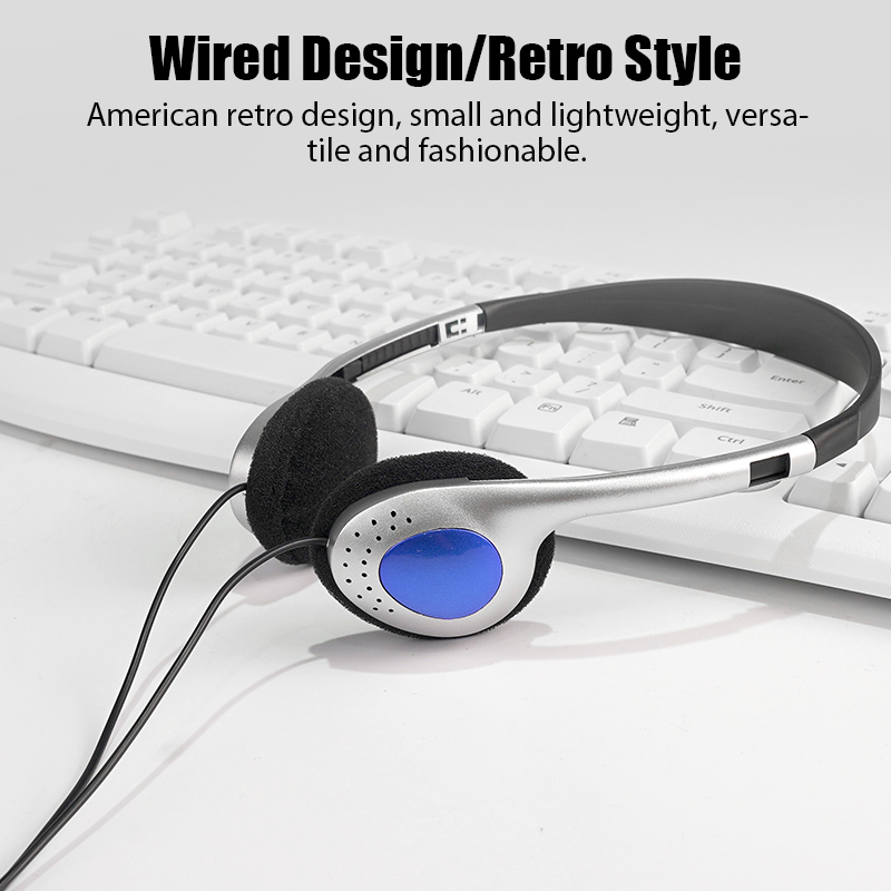 Wired Headset Fashionable Headphone Dual Line 1.2 Meters Long Settings ...