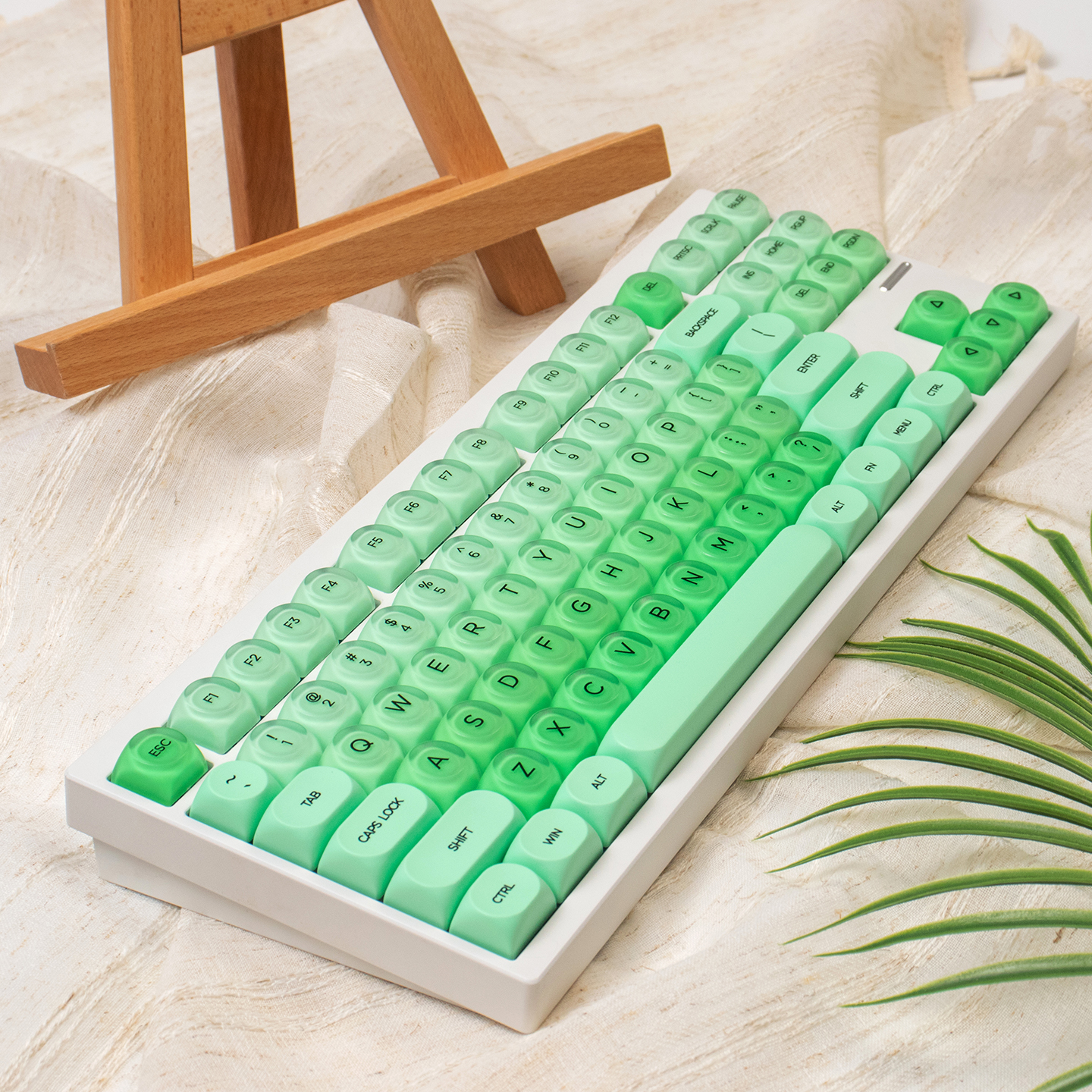 Jelly Green keycaps P PBT+PC round cute for Mechanical Keyboard ...