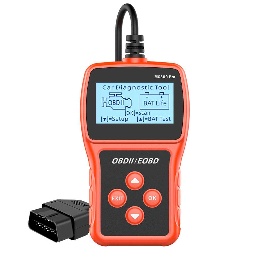 Battery Tester OBD2 Scanner Multi-language Live Data Reader MS309PRO ...